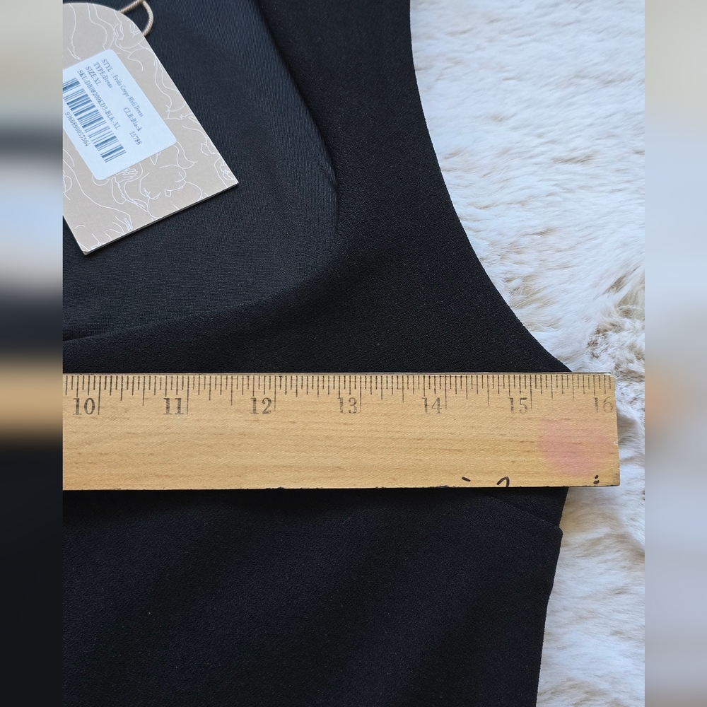 NWT Meshki Frida Crepe black Midi Dress Size XL - Picture 13 of 14